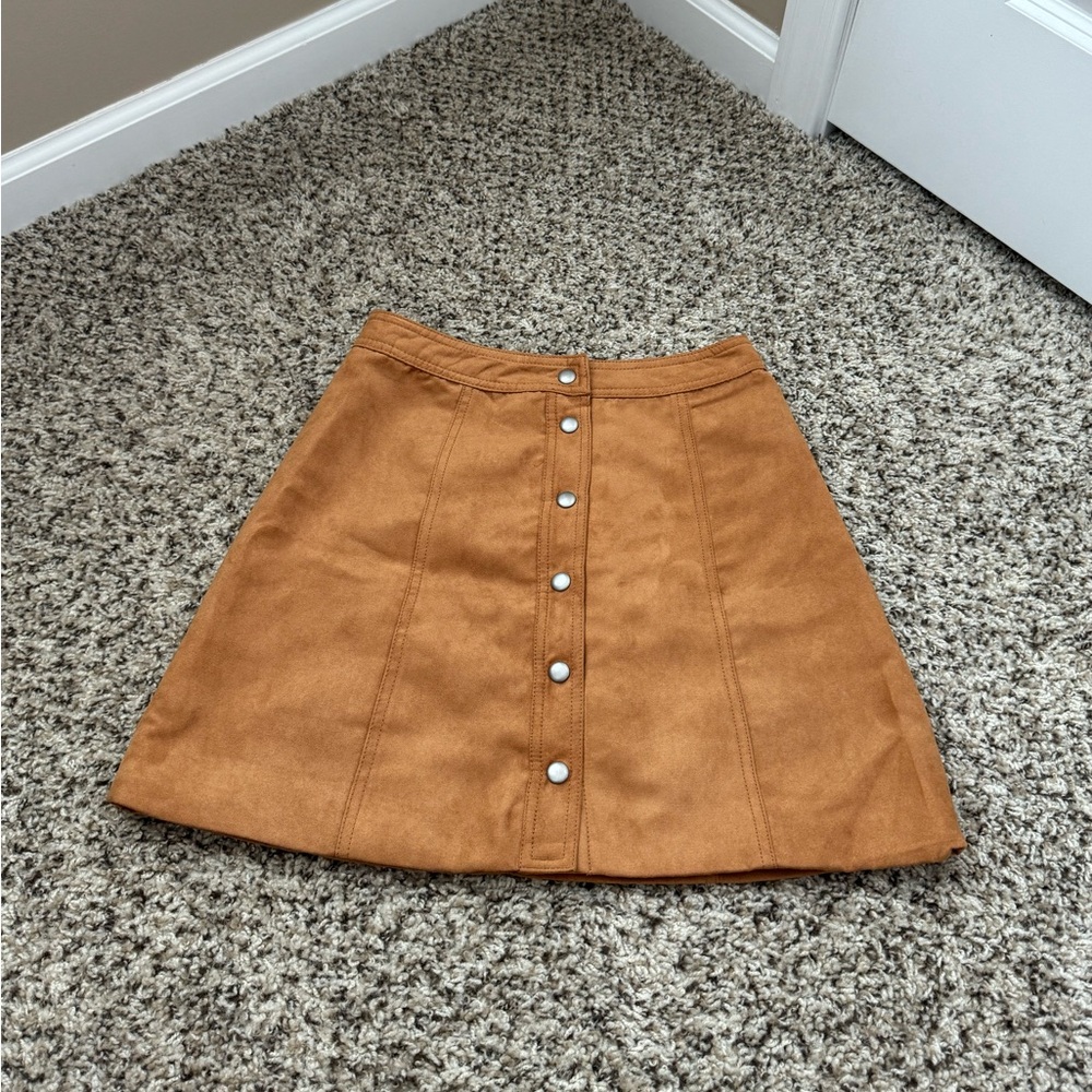 Tan mini skirt
